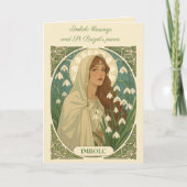 St Brigid Art Nouveau Illustration カード (正面)