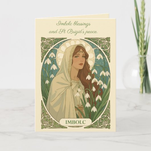 St Brigid Art Nouveau Illustration カード (正面)