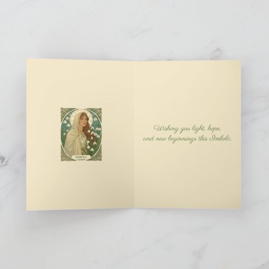 St Brigid Art Nouveau Illustration カード (内部)