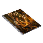 St Brigid Blacksmith Fairies Flowers Fantasy Art ノートブック (右側)