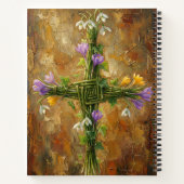 St Brigid Cross Green Rushes Crocus Imbolc Art ノートブック (裏面)