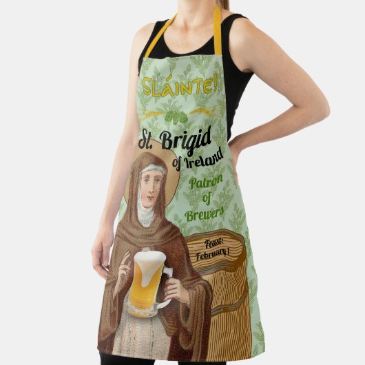 St. Brigid of Ireland and Her Barrel of Beer エプロン (インサイチュ)