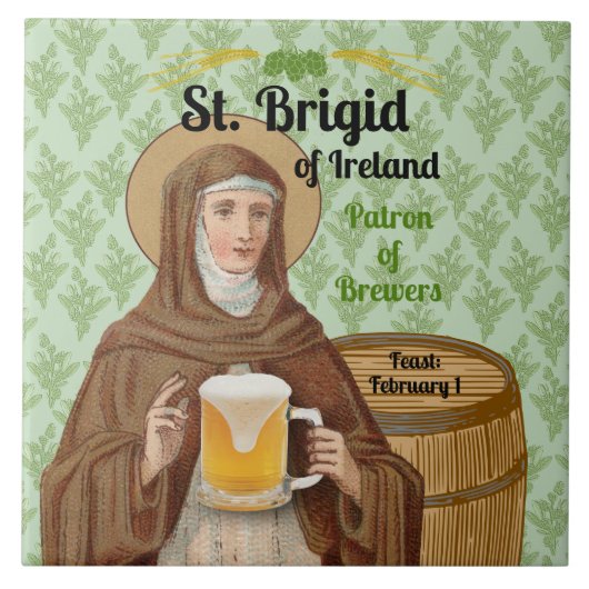 St. Brigid of Ireland and Her Barrel of Beer タイル (正面)
