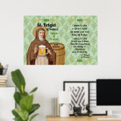 St. Brigid of Ireland and Her Barrel of Beer ポスター (ホームオフィス)