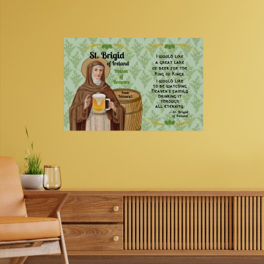 St. Brigid of Ireland and Her Barrel of Beer ポスター (リビング2)