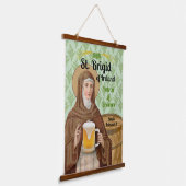 St. Brigid of Ireland and Her Barrel of Beer 吊り下げ型タペストリー (傾斜あり)