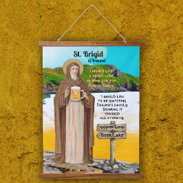 St. Brigid of Ireland and Her Lake of Beer 吊り下げ型タペストリー