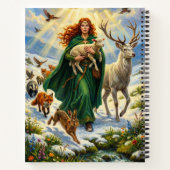 St Brigid Spring Goddess Woodland Animals Imbolc ノートブック (裏面)