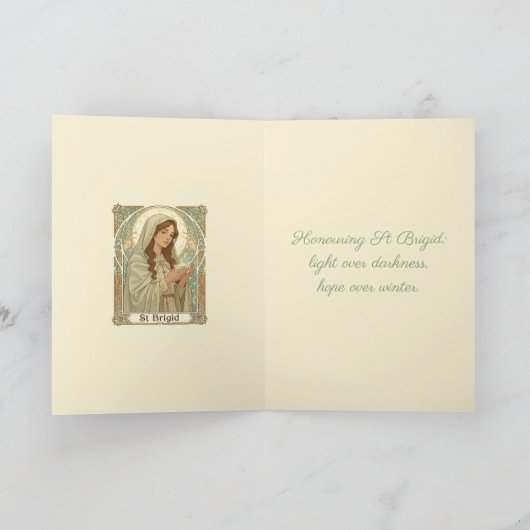 St Brigid The Patron Of Dairy Workers カード (内部)