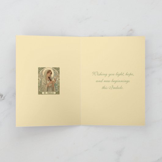 St Brigid The Patron Saint of Dairymaids カード (内部)