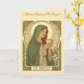 St Brigid The Patroness of Dairy Production カード (黄色い花)