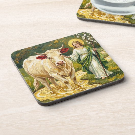 St. Brigid & The White Cow (Imbolc) コースター (左側)