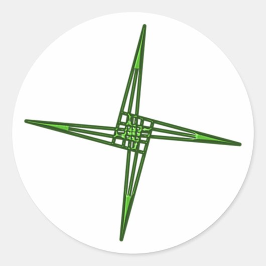 St. Brigids Kreuz Cross Irland Ireland Eire ラウンドシール (正面)