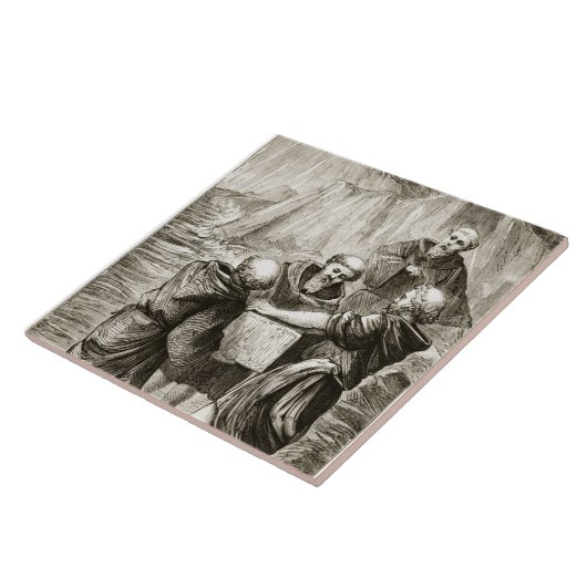 St. Brigit箱、「三組Thaumaturgaからの、または タイル (側面)