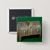 St. Calminius、リモージュのReliquaryの箱 缶バッジ (正面&裏面)