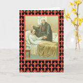 St. Camillusが病人を慰める(M 空白の 021) カード (黄色い花)