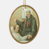 St. Camillusが病人を慰める(M 021) セラミックオーナメント (右)