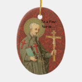 St. Camillus de Lellis (SAU 37;ナース用)楕円 セラミックオーナメント (正面)