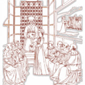 St Catherine Disputing with Scholars by Masolino シール (正面)