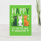 St Cattys Day Daughter Faux Gold Card カード (正面)