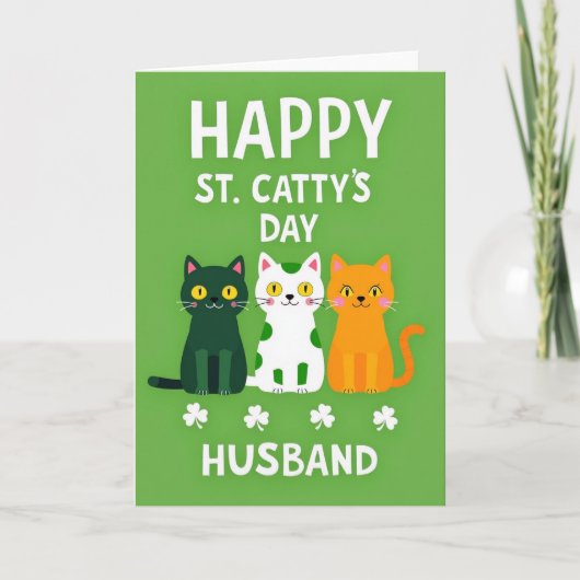 St Cattys Day Husband Card カード (正面)