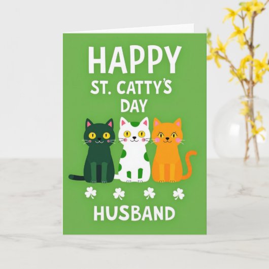 St Cattys Day Husband Card カード (黄色い花)