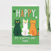 St Cattys Day Papa Cat カード (正面)