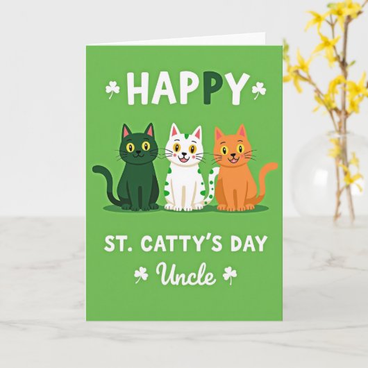 St Cattys Day Uncle Card カード (黄色い花)