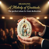 St Cecilia God's Peace and Blessings Scripture セラミックオーナメント