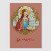 St Cecilia of Rome (BK 003)磁気グリーティングカード (正面)