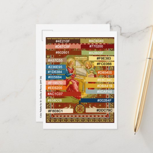 St. Cecilia of Rome (SNV 36)位置のカラーパレット ポストカード (正面/裏面インサイチュ)