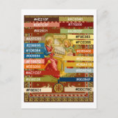 St. Cecilia of Rome (SNV 36)位置のカラーパレット ポストカード (正面)