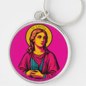 St Cecilia Pop Art Keyring キーホルダー (正面)