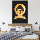 St Charbel (Sharbel) Makhlouf Maronite (40" x 60") キャンバスプリント (インサイチュ (寝室))