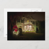 St Charlesの道の休日ライト シーズンポストカード (正面/裏面)