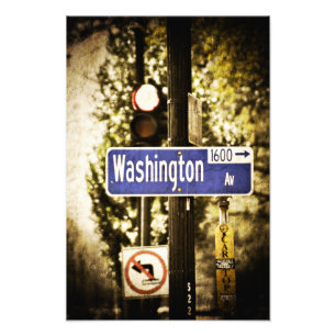 St Charlesの道の道路標識 フォトプリント