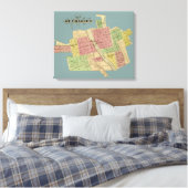 St Charlesイリノイ1871の地図のキツネの川KANE郡 キャンバスプリント (インサイチュ (寝室))