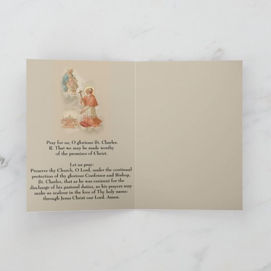 St Charles Borromeo カード (内部)