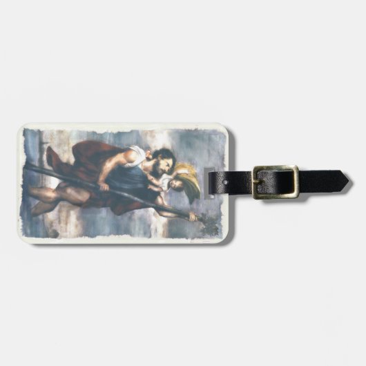 St Christopher安全な旅行バッグのラベル! 一流等を加えて下さい ラゲッジタグ (正面横)