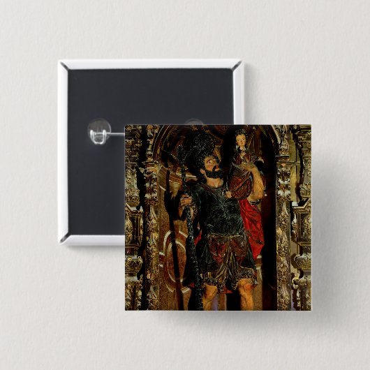 St Christopher 1597年 缶バッジ (正面&裏面)