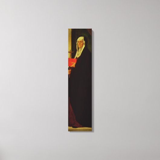 St. Clare, c.1485-90 (パネルの温度) キャンバスプリント (正面)