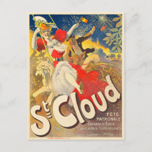 St Cloud Fete Patrinale France Vintage Poster 1895 ポストカード