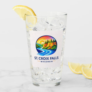 St. Croix Falls Wisconsin Scenic River & Cliffs タンブラーグラス