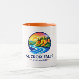 St. Croix Falls Wisconsin Scenic River & Cliffs  マグカップ