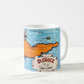 St Croix Map Postcard Mug コーヒーマグカップ (正面右)