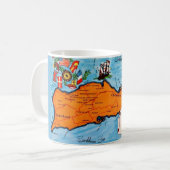 St Croix Map Postcard Mug コーヒーマグカップ (正面左)
