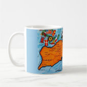 St Croix Map Postcard Mug コーヒーマグカップ (左)