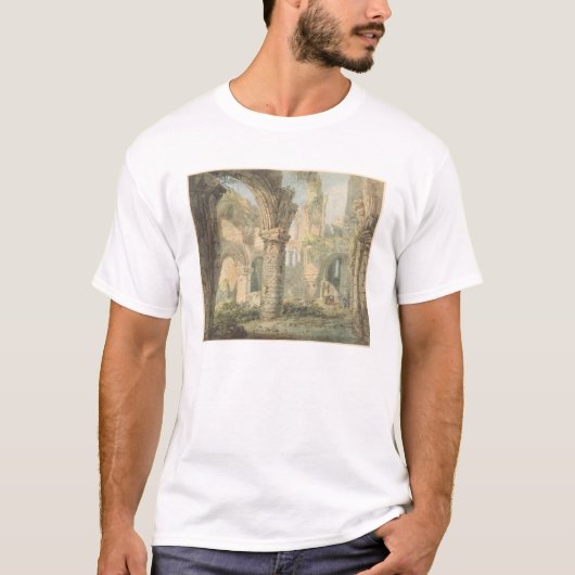 St Cuthbertの神聖な島1797年(w/c鉛筆に Tシャツ (正面)