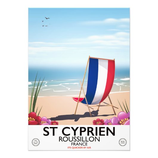 St Cyprien, Roussillon France旅行ポスター フォトプリント (正面)