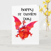 St Davidの日の挨拶状-英語 カード (黄色い花)